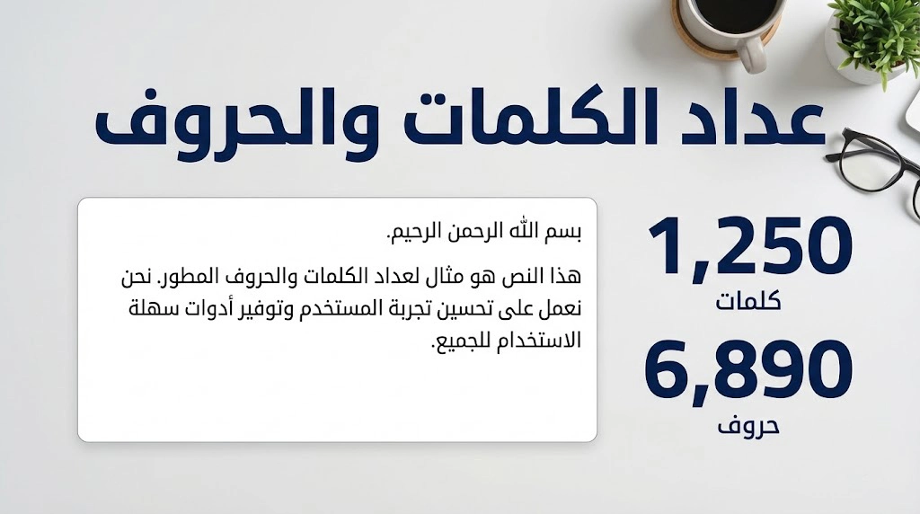 عداد الكلمات والحروف