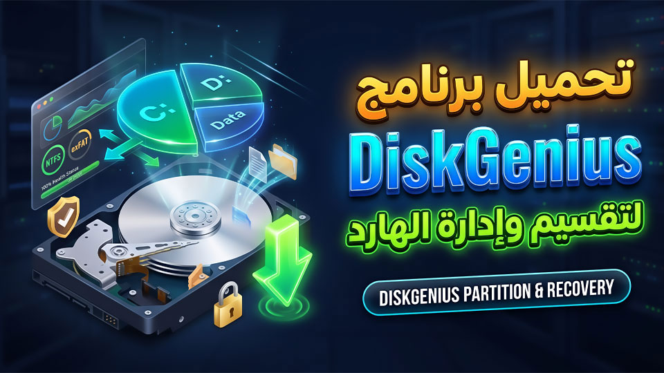 تحميل برنامج DiskGenius لتقسيم وإدارة الهارد للكمبيوتر