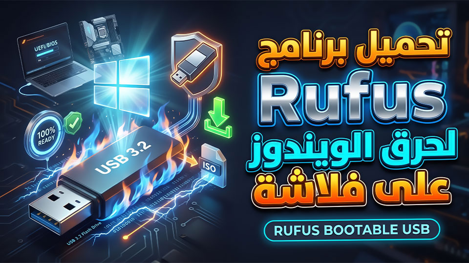 تحميل برنامج Rufus لحرق الويندوز على فلاشة مجاناً